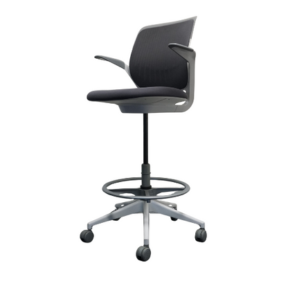 Steelcase Cobi Chair | Baliestoel | Grijs / Wit | Met Armsteunen