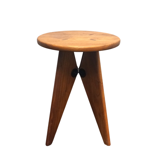 Vitra Jean Prouve Tabouret Bois Design Kruk | Donker Eiken | Zithoogte 45 cm