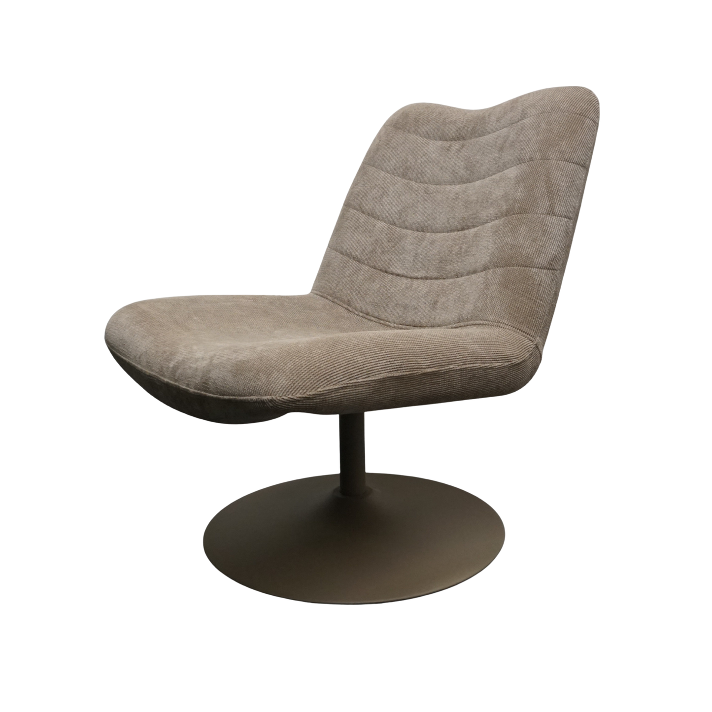 Zuiver Bubba Design Fauteuil | Draaibaar | Beige Ribstof