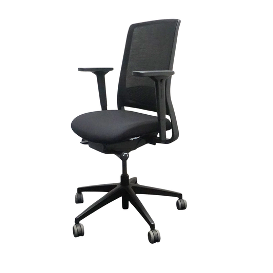 Gispen Zinn Bureaustoel | Nieuw Gestoffeerd | Zwart / Zwart