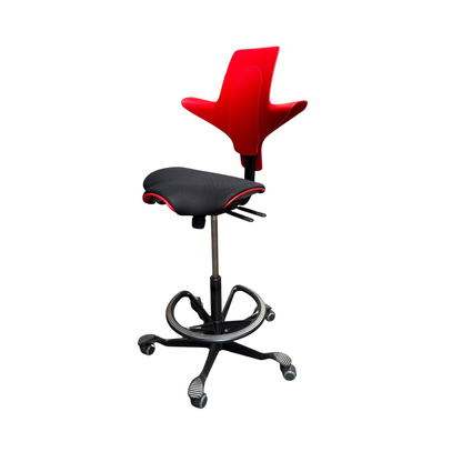 HAG Capisco Puls 8020 Bureaustoel | Zadelzit | Rood