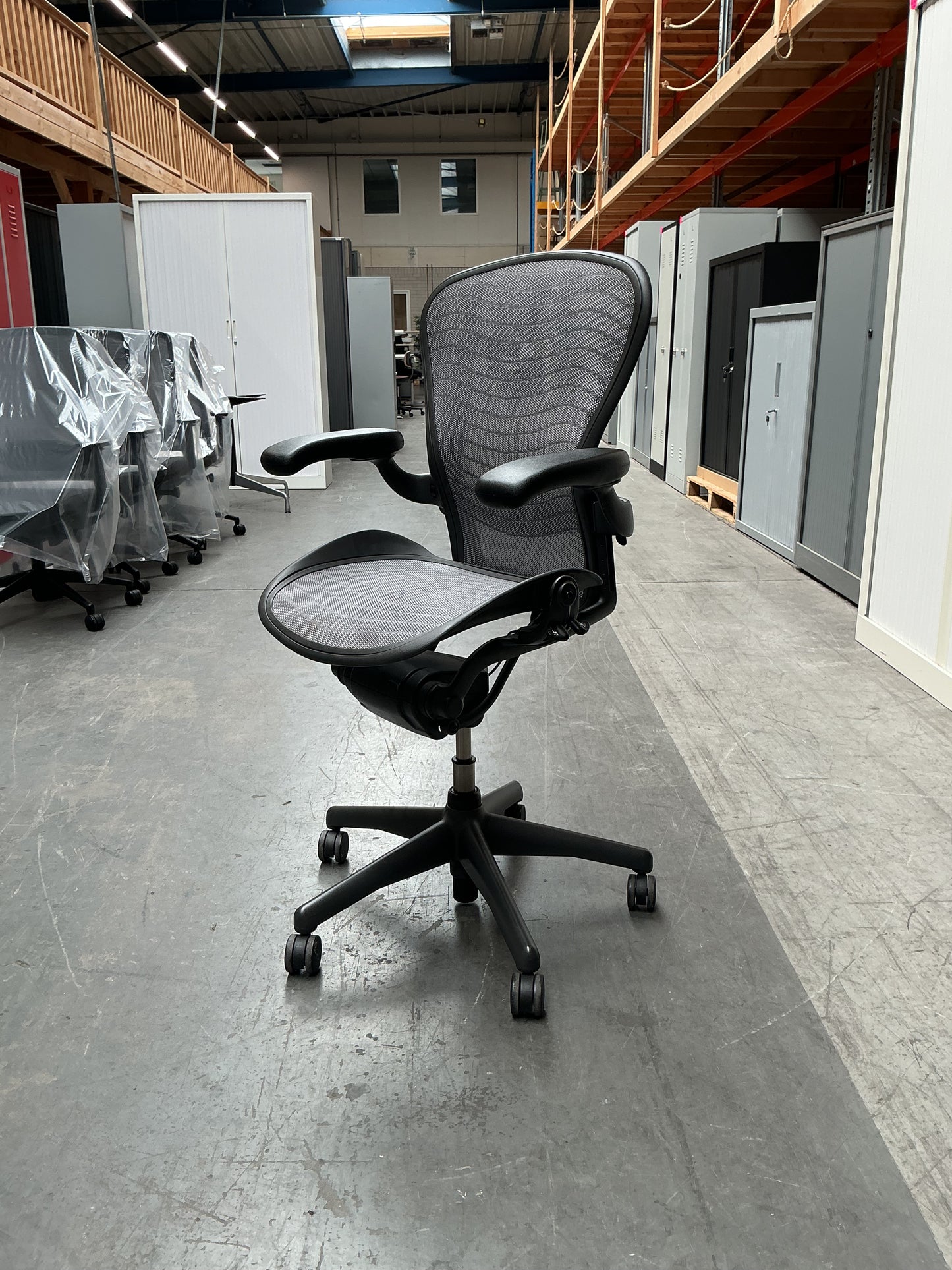 Herman Miller Aeron Tuxedo Bureaustoel | Type B | Graphite