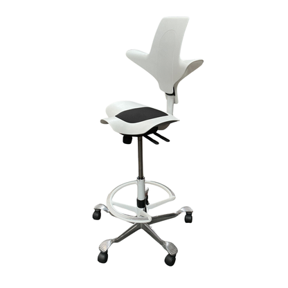HAG Capisco 8010 Puls Bureaustoel | Zithoogte 57-82 cm | Wit | Met Voetring