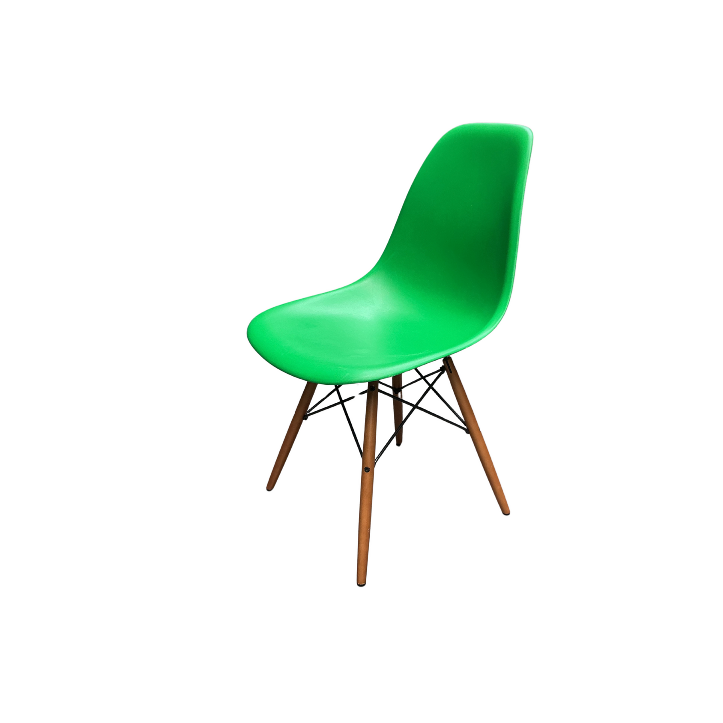 Vitra Eames Plastic Chair DSW | Eetkamerstoel | Groen | Essenhout