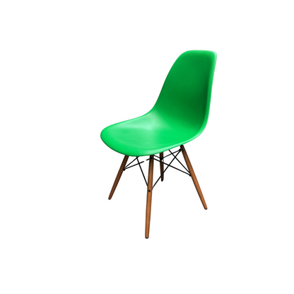Vitra Eames Plastic Chair DSW | Eetkamerstoel | Groen | Essenhout