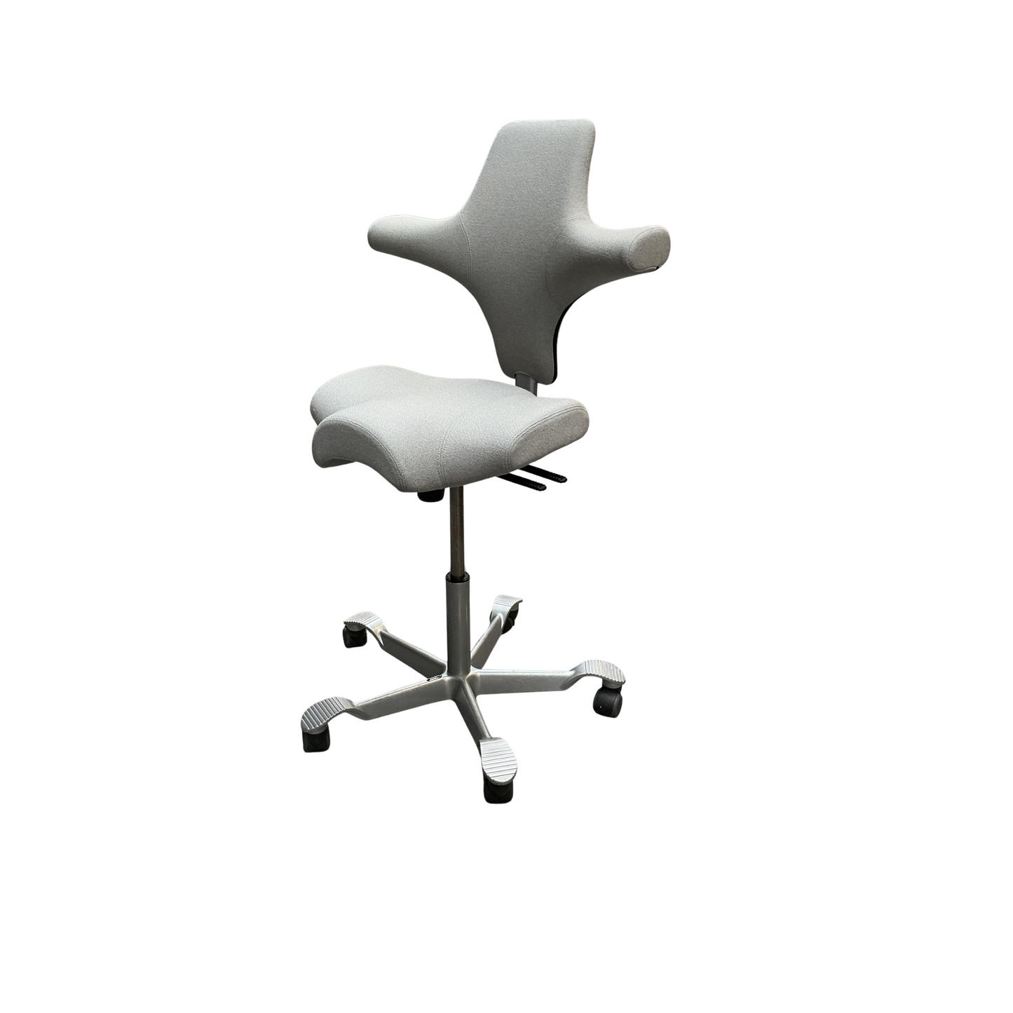 HAG Capisco 8106 Bureaustoel | Zithoogte 50-70cm | Licht Grijs | Zilver