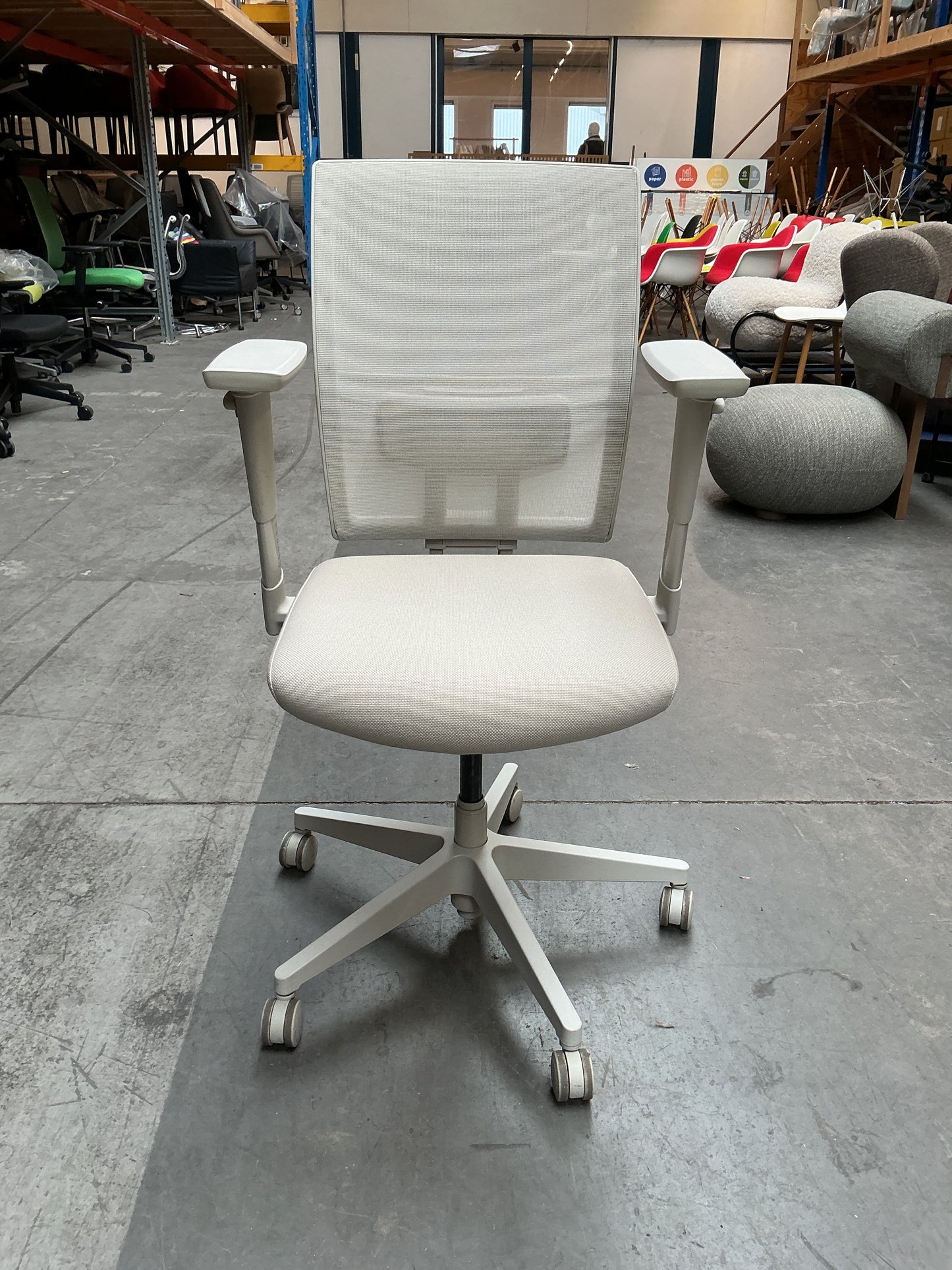 Lensvelt Boring Bureaustoel | Netweave | Boring Grey