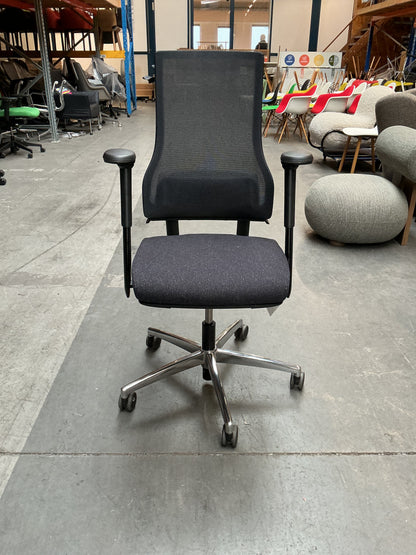 BMA Axia 2.5 Bureaustoel | Donker Grijs | Chroom | ZGAN