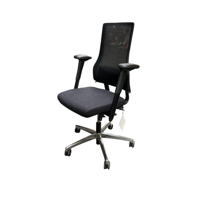 BMA Axia 2.5 Bureaustoel | Donker Grijs | Chroom | ZGAN