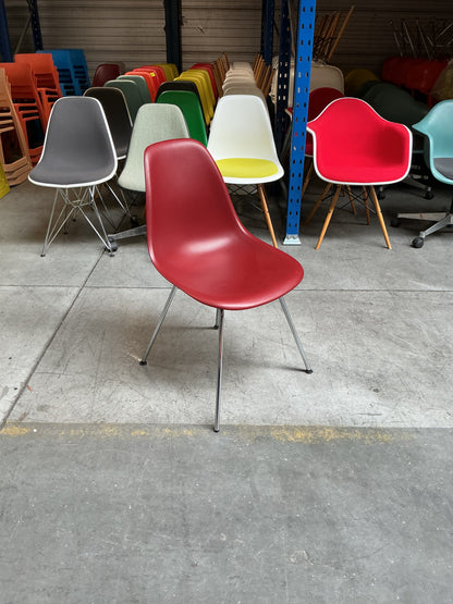 Vitra DSX Design Stoel | Donkerrood | Chroom
