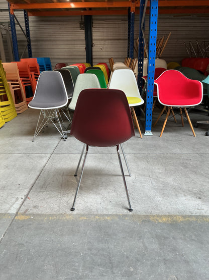 Vitra DSX Design Stoel | Donkerrood | Chroom