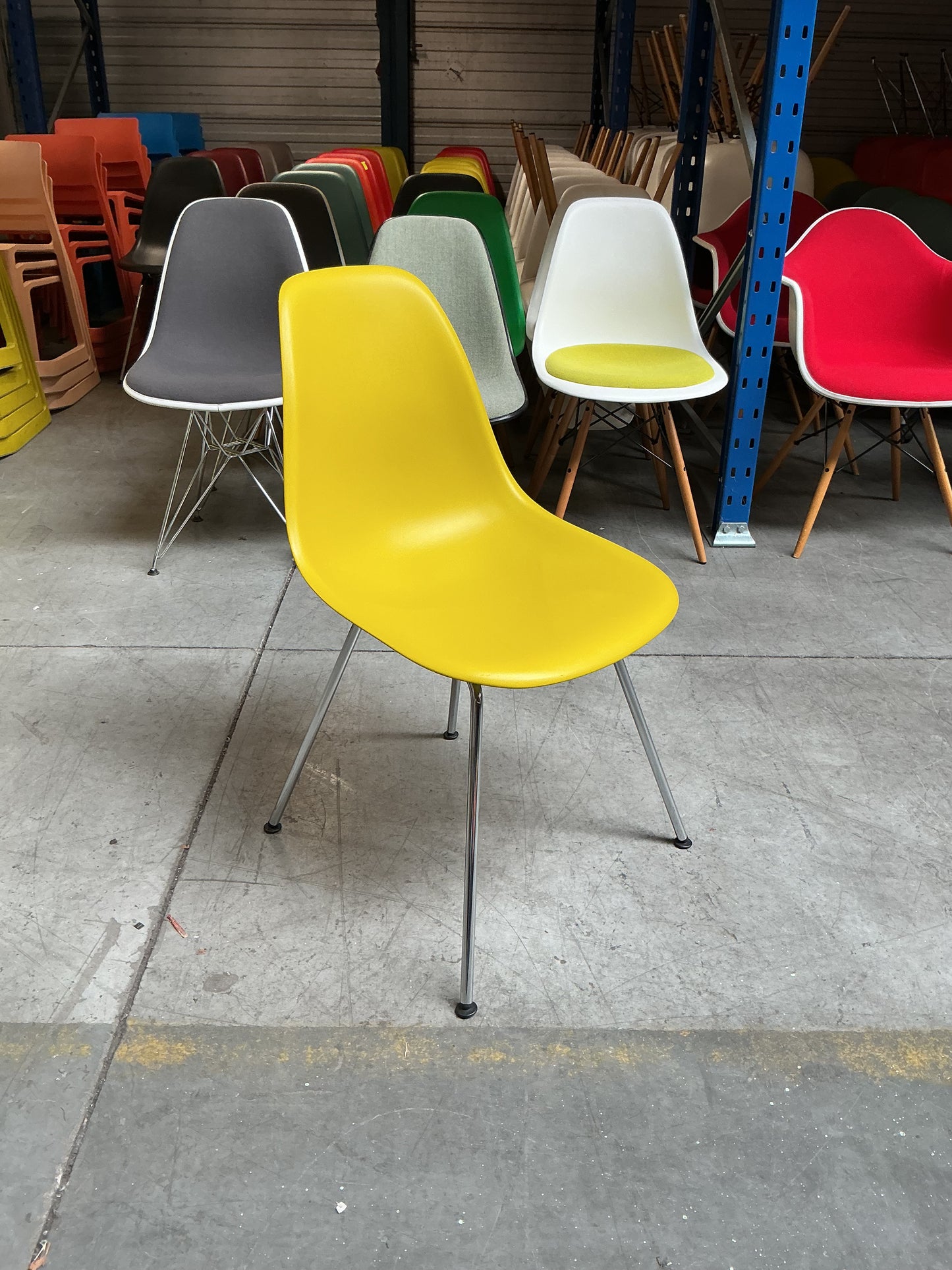 Vitra DSX Design Stoel | Mosterd Geel | Chroom