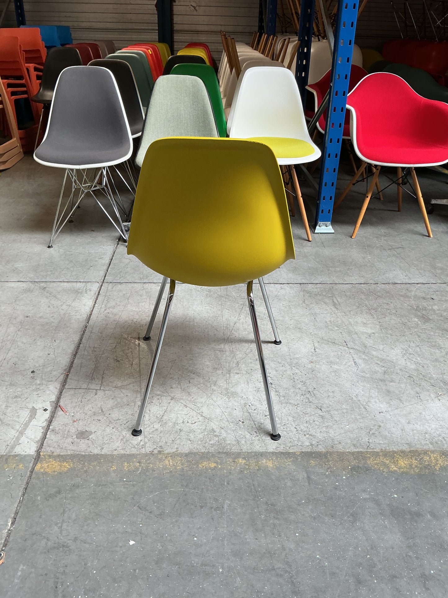 Vitra DSX Design Stoel | Mosterd Geel | Chroom