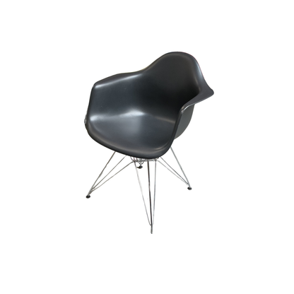Vitra Eames DAR Design Stoel | Zwart | Chroom
