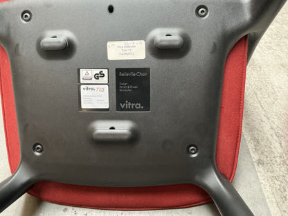 Vitra Belleville Chair Stoel | Kunststof | Rode Stof
