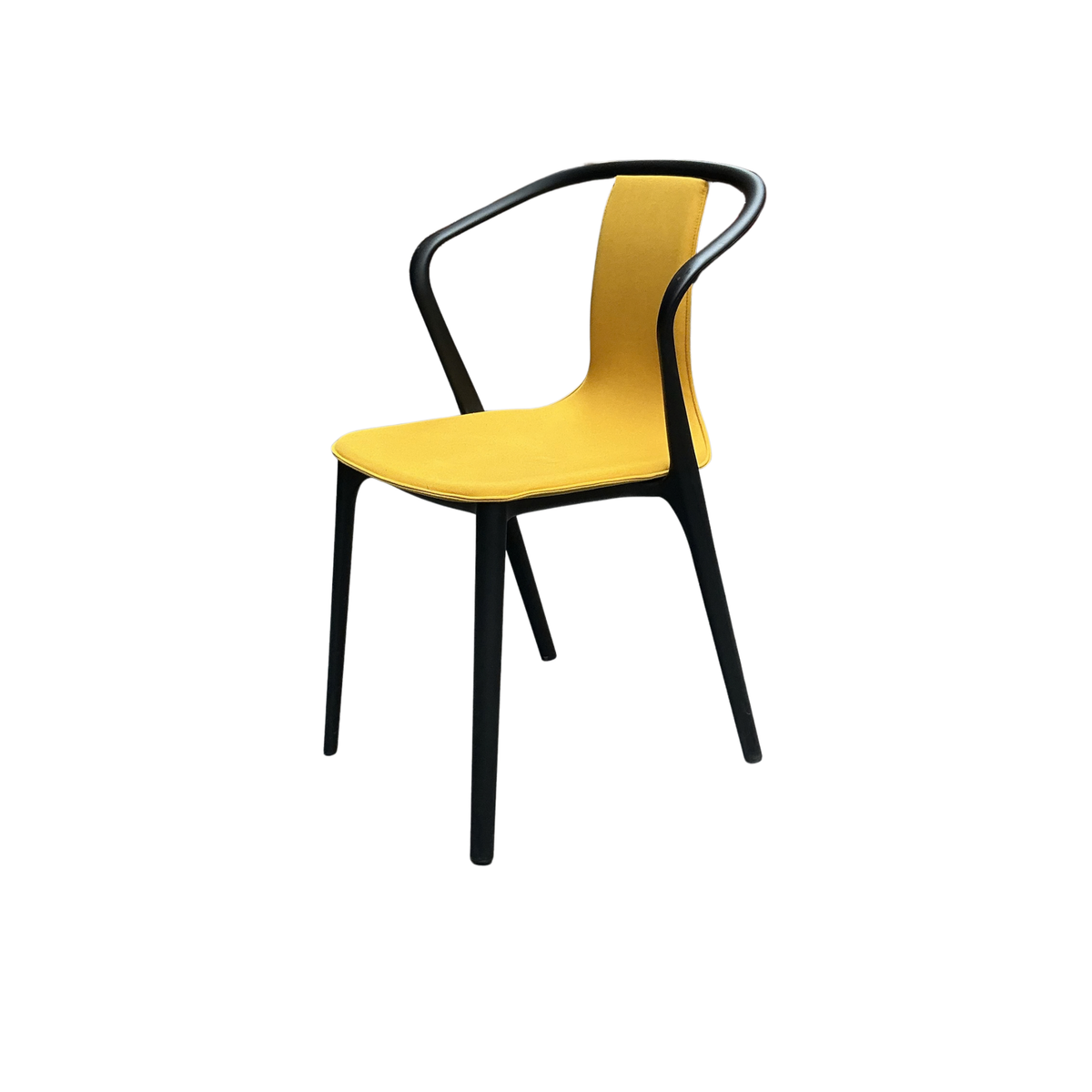 Vitra Belleville Chair Stoel | Kunststof | Gele Stof