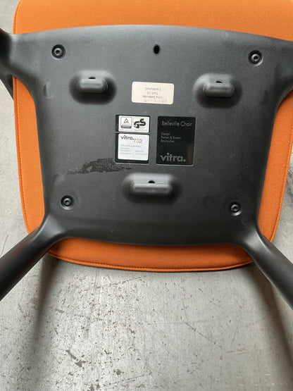 Vitra Belleville Chair Stoel | Kunststof | Oranje Stof