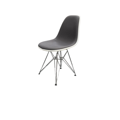 Vitra Eames DSR | Witte Kuip | Grijs gestoffeerd