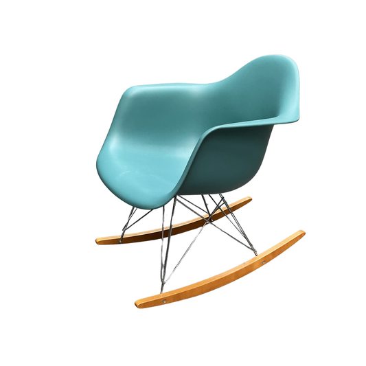 Vitra Eames RAR Design Stoel | Schommelstoel | Zeegroen