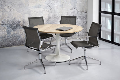 Vergadertafel Q-Bic| Rond | 120 cm | Leverbaar in Diverse Kleuren