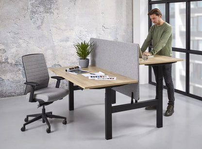 Zit-sta Duo Bureau Basic Line | Elektrisch | 65 - 130 cm