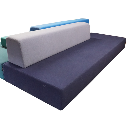 Lensvelt AVL Glyder Design Bank | Atelier van Lieshout | Grijs / Donkerblauw | 240 cm