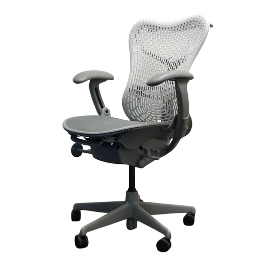 Herman Miller Mirra 1 Bureaustoel | Grijs / Lichtgrijs | met Kledinghanger
