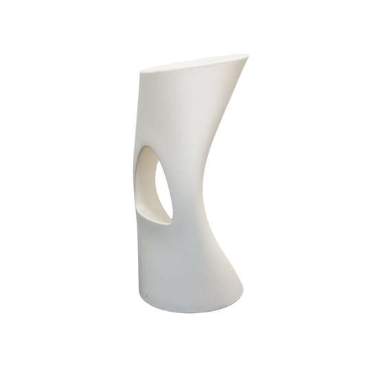 Mobles114 Barcelona Flod Design Barkruk | Wit | Zithoogte 77 cm