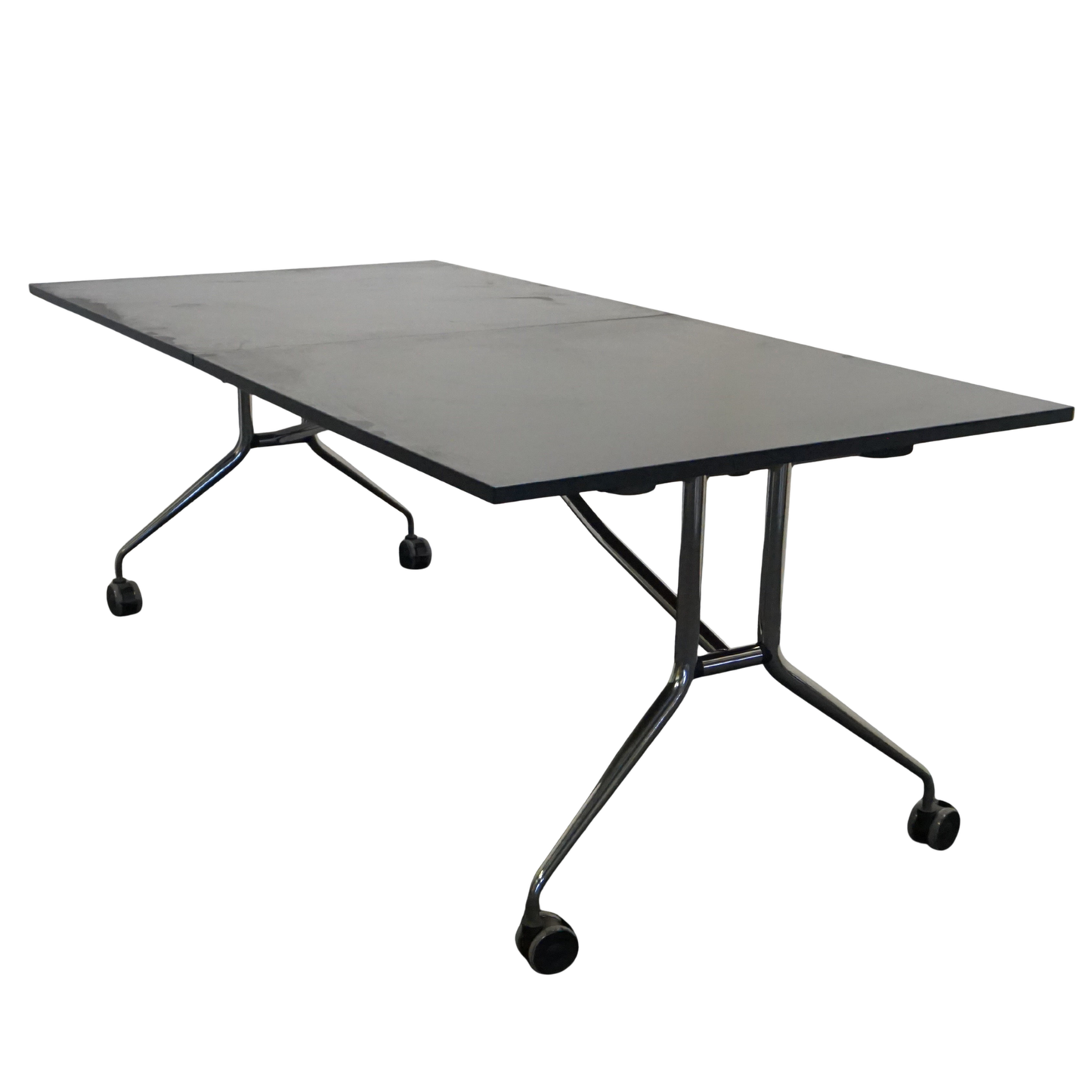 Mara Klaptafel Verrijdbaar | 200 x 100 cm | Zwart / Chroom