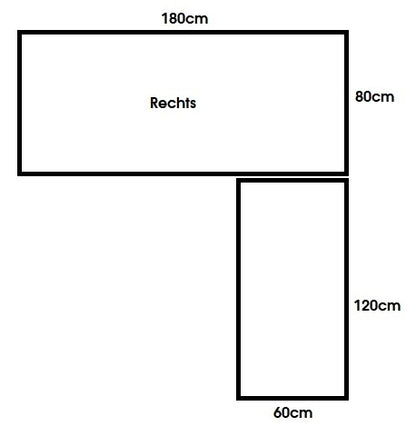 Zit-sta Hoekbureau Professional Line | Elektrisch | 65 - 130 cm