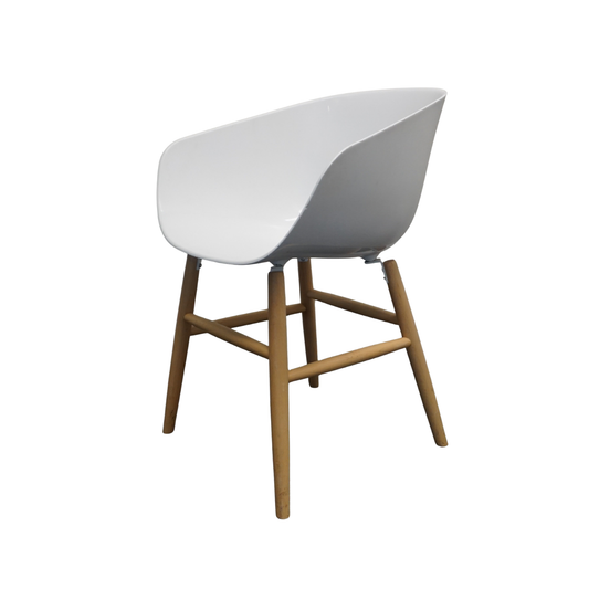 Softline Italia Maya Design Stoel | Wit / Hout