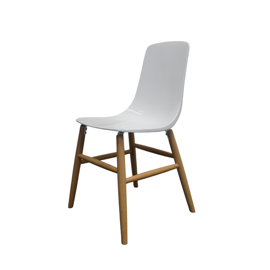 Softline Italia Pauline Design Stoel | Wit / Hout