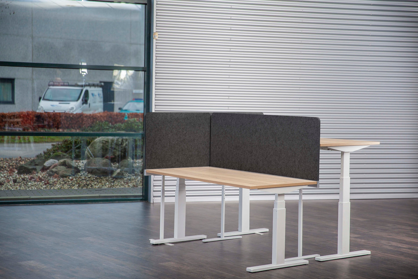 Akoestisch Stand Alone | 18 mm | Hoogte 790 mm | Voet Plat Wit