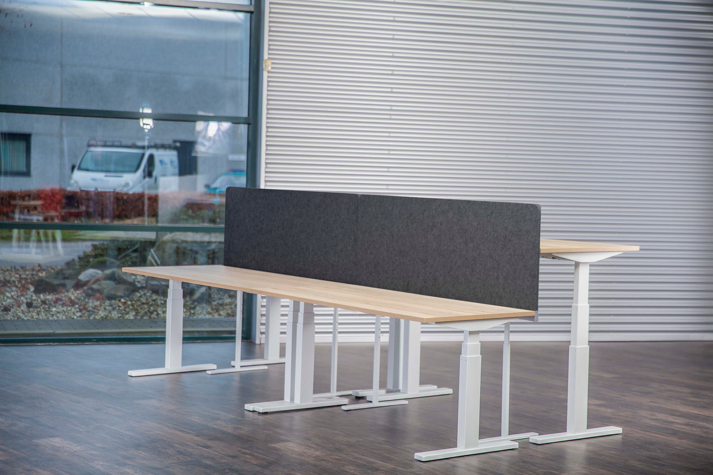 Akoestisch Stand Alone | 18 mm | Hoogte 790 mm | Voet Plat Wit