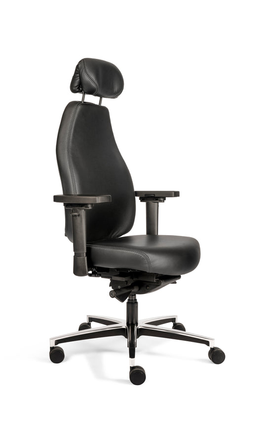 Bureaustoel Therapod X HR | Ergonomisch | Zwart Leer