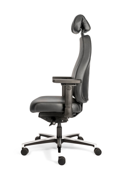 Bureaustoel Therapod X HR | Ergonomisch | Zwart Leer