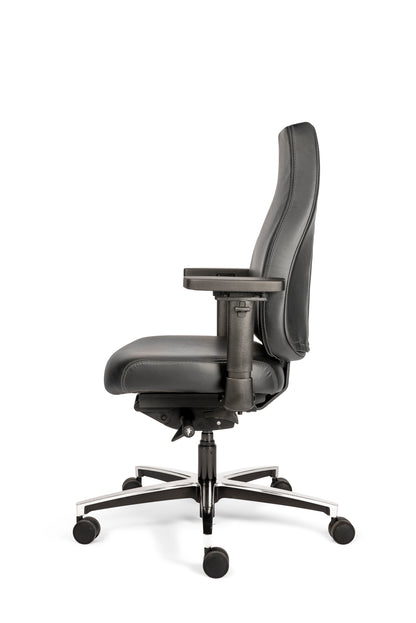 Bureaustoel Therapod X Standaard | Ergonomisch | Zwart Leer