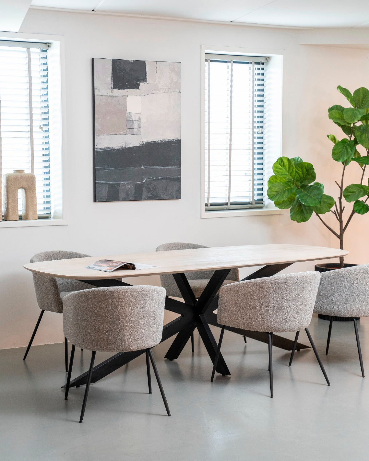 Harper Spinpoot Design Vergadertafel | Diverse Afmetingen en Kleuren