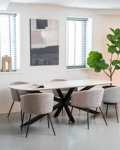 Harper Spinpoot Design Vergadertafel | Diverse Afmetingen en Kleuren