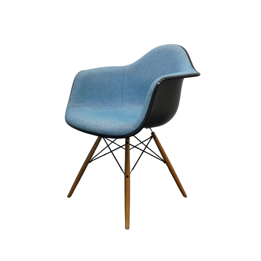 Vitra Eames DAW Design Stoel | Blauw / Zwart