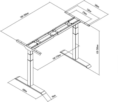 Zit-Sta Bureau Elektrisch WPD Deluxe | 2 Motoren | NEN-EN 527
