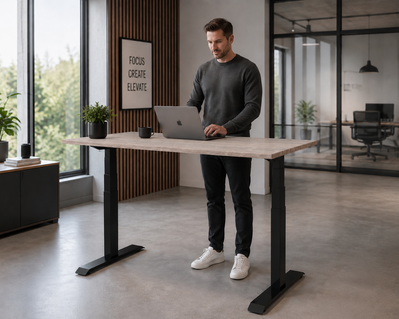 Zit-Sta Bureau Elektrisch WPD Deluxe | 2 Motoren | NEN-EN 527