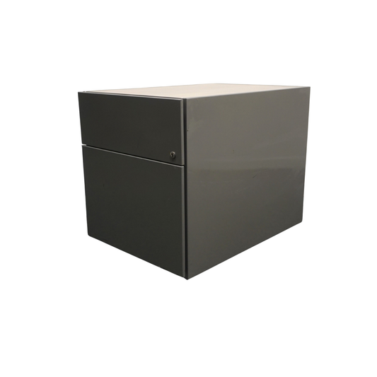 Gispen Ladeblok | 49 x 42 x 60 cm | 2- lades | Grijs | Licht Eiken Topblad