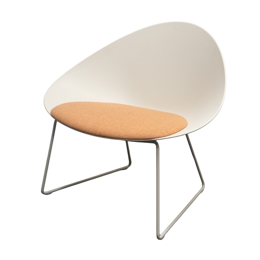 Arper Adell Lounge Chair Design Fauteuil | Beige / Oranje