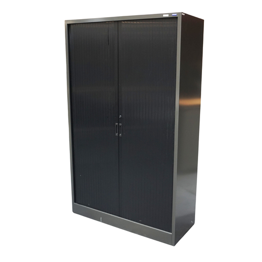 Voortman Roldeurkast | Archiefkast | 195 x 120 x 45 cm | Grijs / Zwart