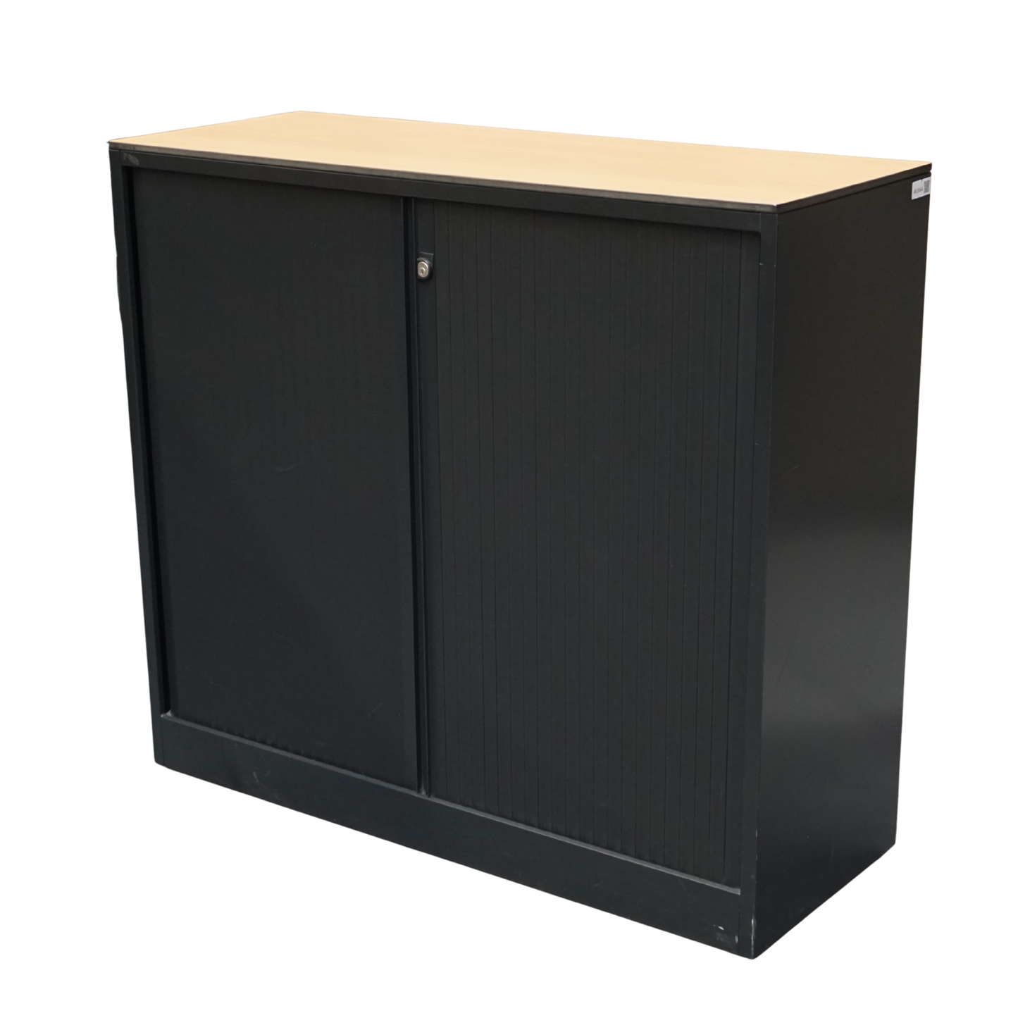 Ahrend Roldeurkast | Archiefkast | 110 x 120 x 45 cm | Zwart | Geribbelde deuren