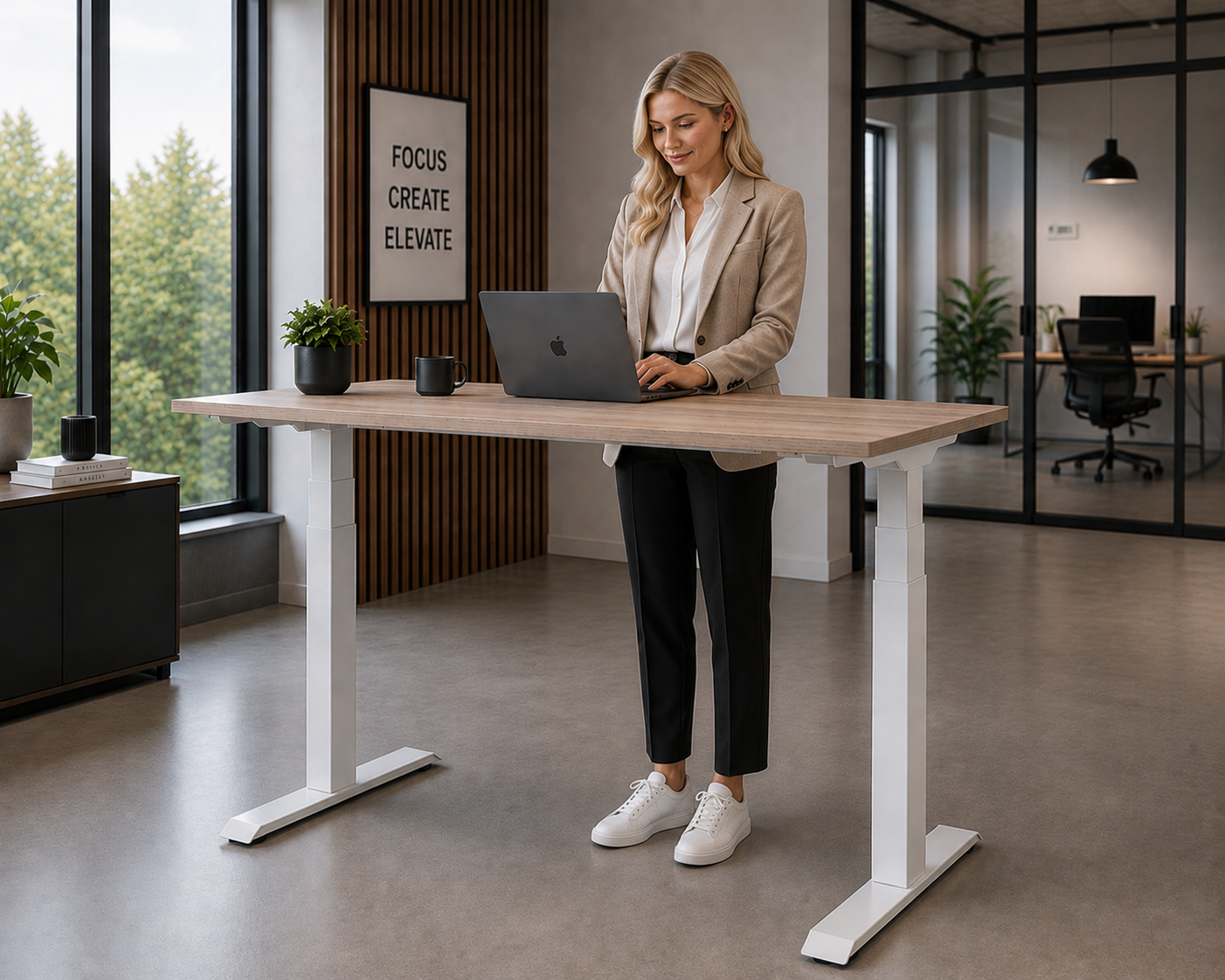 Zit-Sta Bureau Elektrisch WPD Deluxe | 2 Motoren | NEN-EN 527