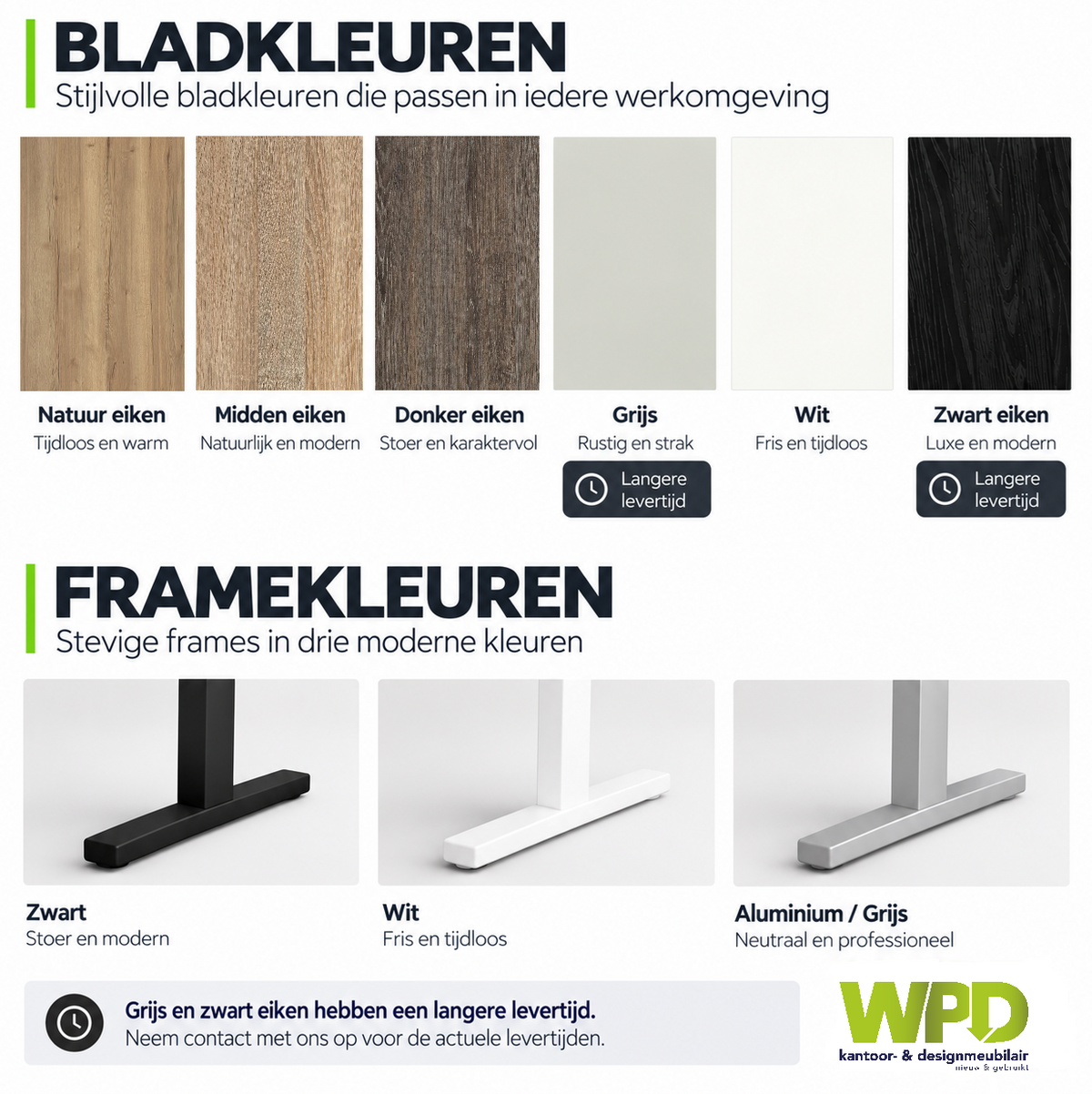 Zit-Sta Duo Bureau Elektrisch WPD | 140x80 cm