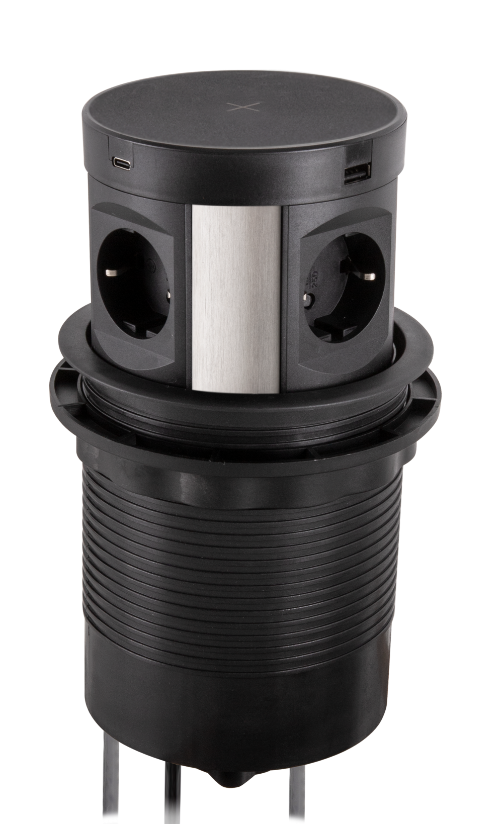 Pop Up Inbouwunit 120 mm voor Elektra | Zwart