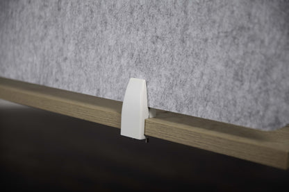 Akoestisch Opzetscherm | 18 mm | Hoogte 390 mm | Bevestiging Wit